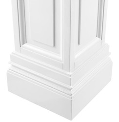 Casa Padrino pilastro progettista di mogano bianco 33 x 33 x H. 100 cm - tavolino di lusso