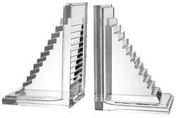 Casa Padrino designer crystal glass bookend set of 2 - luxury hotel decorations