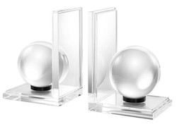 Casa Padrino sujetalibros de vidrio de cristal diseñador de juego de 2 - colección de lujo