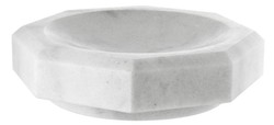 Casa Padrino Designer Marmor Schale Weiß 25 x 25 x H. 7 cm - Luxus Qualität