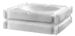 Casa Padrino designer marble ashtray white 21 x 21 x H. 7 cm - limited edition