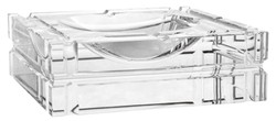 Casa Padrino cendrier en verre cristal design 21 x 21 x H. 6,7 cm - Edition de luxe