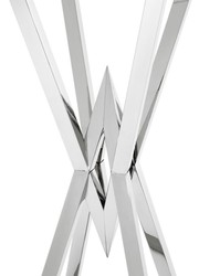 Casa Padrino table d'appoint de luxe / colonne d'argent en acier inoxydable 35 x 35 x H. 101 cm - table mobilier design
