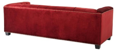 Casa Padrino Designer Sofa Rot - Luxus Kollektion