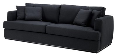 Casa Padrino sofás hotel de lujo negro 234 x 103 x H. 86 cm - Edición limitada