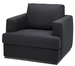 Casa Padrino Luxus Hotel Sessel Schwarz 96 x 103 x H. 86 cm - Limited Edition