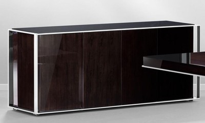 Casa Padrino Designer Schrank 200 x 52 x H. 80,5 cm - Luxus Wohnzimmerschrank