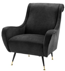 Casa Padrino luxury hotel salon armchair black 80 x 90 x H. 88 cm - living room furniture