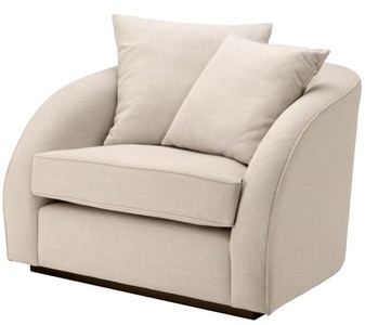 Casa Padrino luxury hotel salon armchair natural 101 x 91 x H. 72 cm - living room furniture