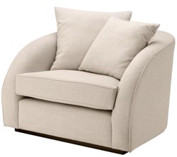 Casa Padrino luxury hotel salon armchair natural 101 x 91 x H. 72 cm - living room furniture