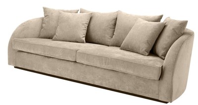 Casa Padrino hotel de lujo sofá crudo 255 x 91 x H. 72 cm - colección del diseñador