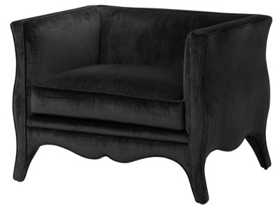 Casa Padrino designer armchair black - luxury furniture