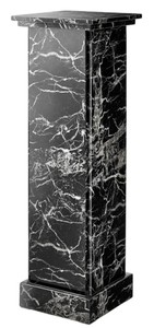 Casa Padrino colonna di marmo nero arte 39 x 39 x H. 122 cm - tavolino di lusso