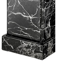 Casa Padrino colonna di marmo nero arte 39 x 39 x H. 122 cm - tavolino di lusso