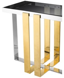 Casa Padrino console design en acier inoxydable avec verre fumé - table consoles de luxe