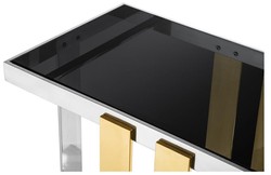 Casa Padrino console design en acier inoxydable avec verre fumé - table consoles de luxe