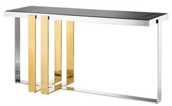Casa Padrino console design en acier inoxydable avec verre fumé - table consoles de luxe