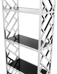 Casa Padrino designer shelf cabinet silver 65 x 32 x H. 230 cm - luxury quality