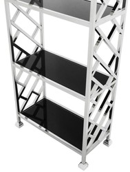 Casa Padrino designer shelf cabinet silver 65 x 32 x H. 230 cm - luxury quality