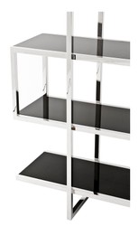 Casa Padrino estante diseñador gabinete de plata 160 x 42 x H. 180 cm - Edición limitada