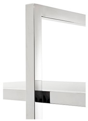 Casa Padrino estante diseñador gabinete de plata 160 x 42 x H. 180 cm - Edición limitada