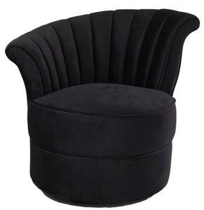 Casa Padrino design armchair black 56 x 66 x H. 72 cm - luxury swivel chair
