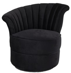 Casa Padrino design armchair black 56 x 66 x H. 72 cm - luxury swivel chair