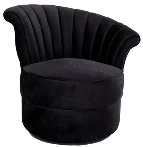 Casa Padrino design armchair black 56 x 66 x H. 72 cm - luxury swivel chair