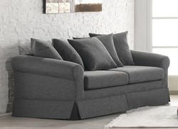 Casa Padrino Lounge Wohnzimmer 3er Sofa Marbella Mittelgrau B 205 x T 96 x H 70 cm