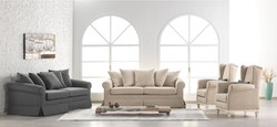 Casa Padrino Sillón Bergere Diseñador Marbella Crema, Muebles de Lujo, A 87 x P 108 x A 80 cm