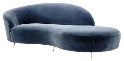 Concepteur Casa Padrino sofa bleu 248 x 104 x H. 74 cm - collection de luxe