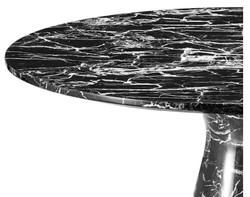 Casa Padrino pranzo stilista tavolo nero 119,5 x H 75 cm - Edizione di lusso