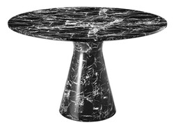 Casa Padrino pranzo stilista tavolo nero 119,5 x H 75 cm - Edizione di lusso