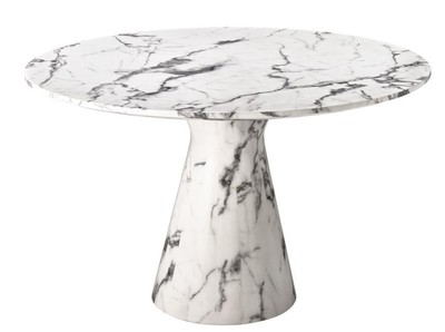 Casa Padrino pranzo stilista tavolo bianco 119,5 x H 75 cm - Edizione di lusso