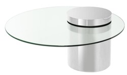 Casa Padrino designer couch table silver 90 x H. 43 cm - luxury collection