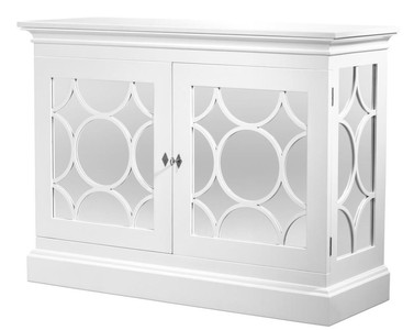 Casa Padrino Designer Mahagoni Schrank Weiß - Limited Edition
