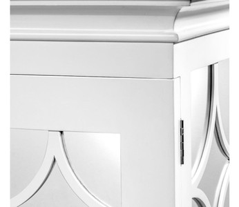 Casa Padrino Designer Mahagoni Schrank Weiß - Limited Edition