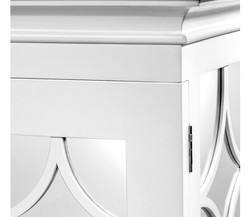 Casa Padrino Designer Mahagoni Schrank Weiß - Limited Edition