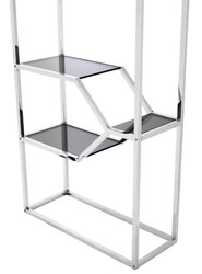 Casa Padrino progettista armadio mensola in acciaio inox con vetro fumè 90 x 38 x H. 230 cm - mobili di lusso