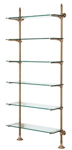 Wandregal Messing Luxus Gold Glas Luxury Wall Shelf Rack Brass Glass