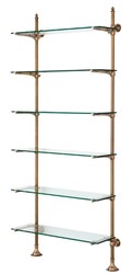 Casa Padrino étagère murale design laiton antique 100 x 41 x H. 240 cm - mobilier de salon de luxe
