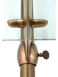Casa Padrino étagère murale design laiton antique 100 x 41 x H. 240 cm - mobilier de salon de luxe