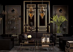 Casa Padrino étagère murale design laiton antique 100 x 41 x H. 240 cm - mobilier de salon de luxe