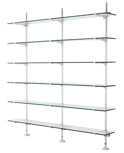 Casa Padrino diseñador de doble pared plata plataforma 220 x 41 x H. 240 cm - muebles de sala de lujo