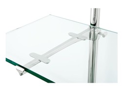 Casa Padrino Designer Doppel-Wandregal Silber 220 x 41 x H. 240 cm - Luxus Wohnzimmer Möbel