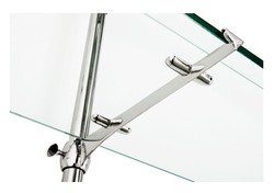 Casa Padrino Designer Doppel-Wandregal Silber 220 x 41 x H. 240 cm - Luxus Wohnzimmer Möbel