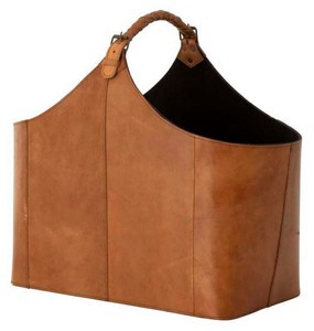 Casa Padrino Designer Buffalo Leather Bag / Basket - Luxury Accessories