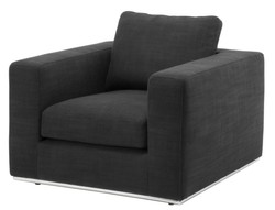 Butaca de lujo Casa Padrino negro 94 x 100 x H. 76 cm - hotel de muebles sillón