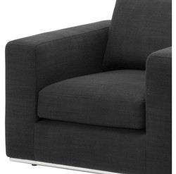 Butaca de lujo Casa Padrino negro 94 x 100 x H. 76 cm - hotel de muebles sillón