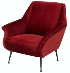 Casa Padrino luxury armchair red 88 x 80 x H. 91 cm - designer club furniture